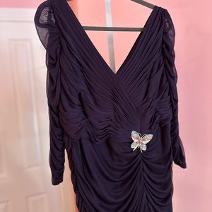 Purple evening dress